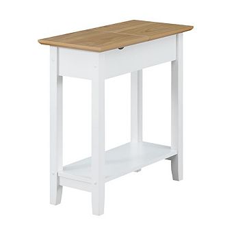 Convenience Concepts American Heritage Flip Top End Table With Charging Station