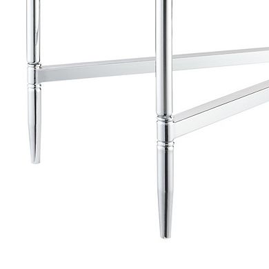 Convenience Concepts Tudor Console Table, Clear Glass/Chrome