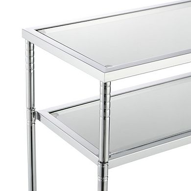 Convenience Concepts Tudor Console Table, Clear Glass/Chrome