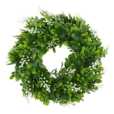 2 Pack Artificial Boxwood Wreaths For Farmhouse Decor Front Door Window 12 In