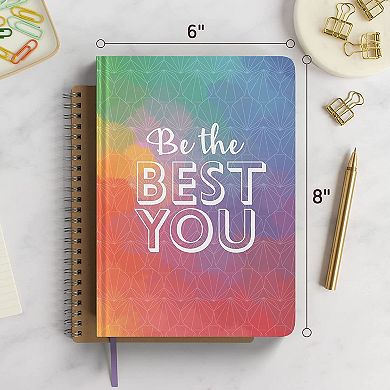 Rileys Co Dotted Journal Notebook, Hardcover Be the Best You Motivational Journal