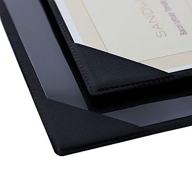 Juvale Black Restaurant Menu Cover Holders (12 Pack) 7.8 x 13.8 In