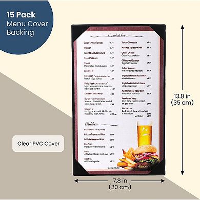 Juvale Black Restaurant Menu Cover Holders (12 Pack) 7.8 x 13.8 In