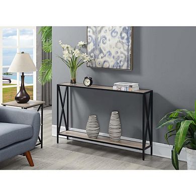 Convenience Concepts Tucson Console Table, Sandstone Black
