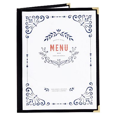 12 Pack Clear Restaurant Menu Covers with Double Panels, 8.5 x 11 In