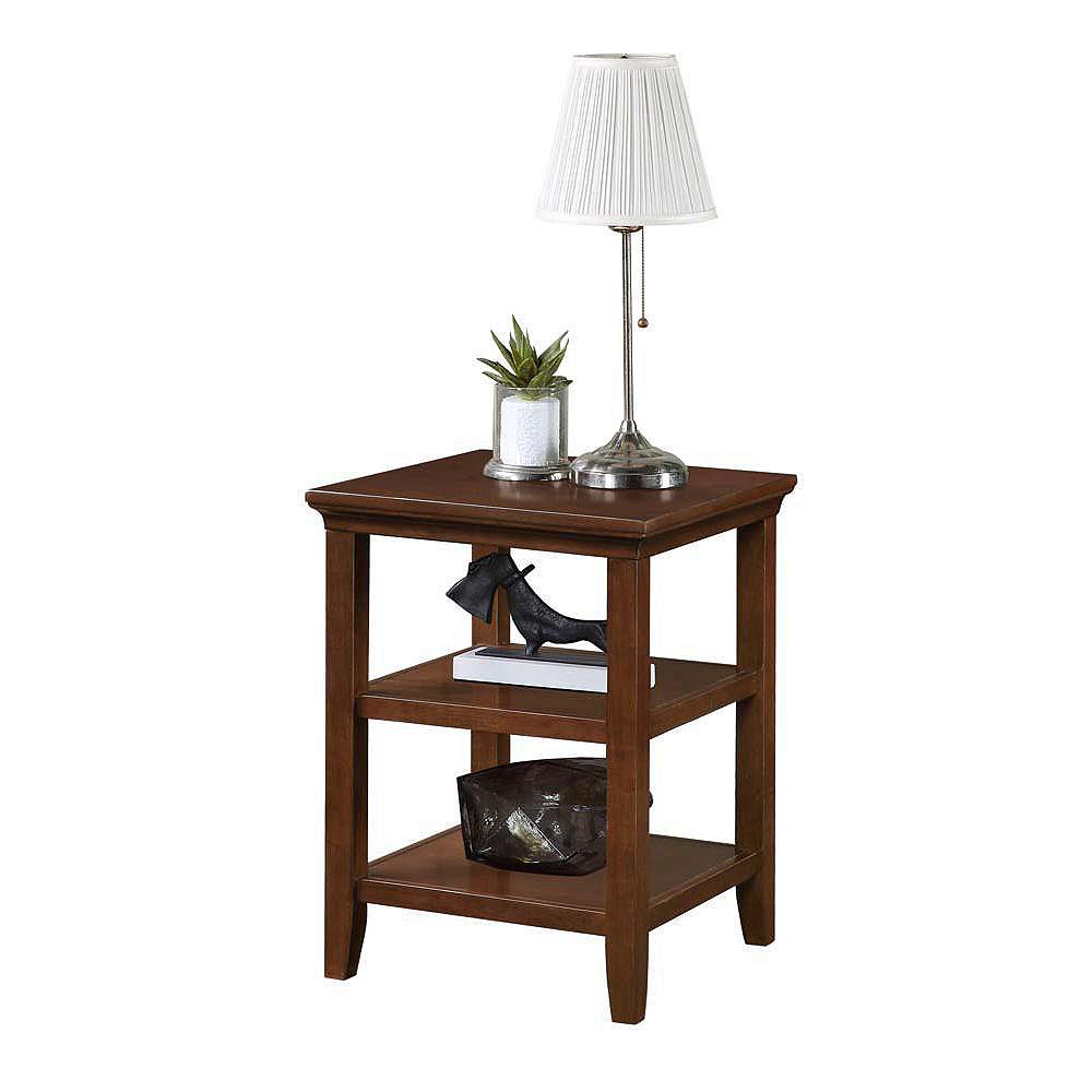 Convenience Concepts Tribeca End Table with Shelves, Black