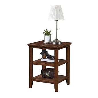 Convenience Concepts Tribeca End Table with Shelves, Black