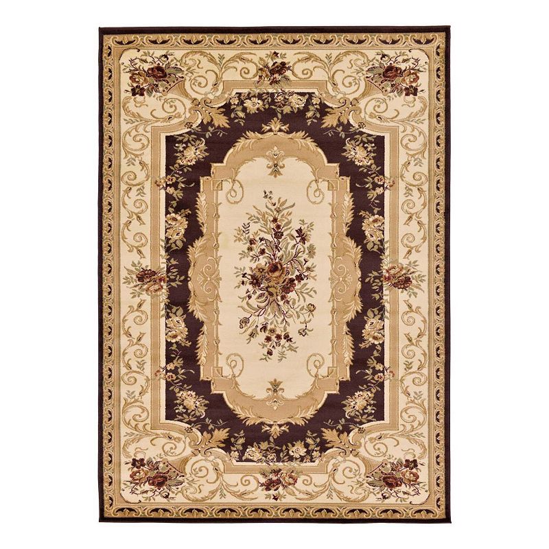 Unique Loom Henry Versailles Rug, Brown, 10Ft Sq
