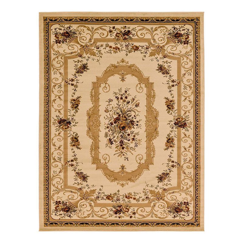 Unique Loom Henry Versailles Rug, White, 10Ft Rnd