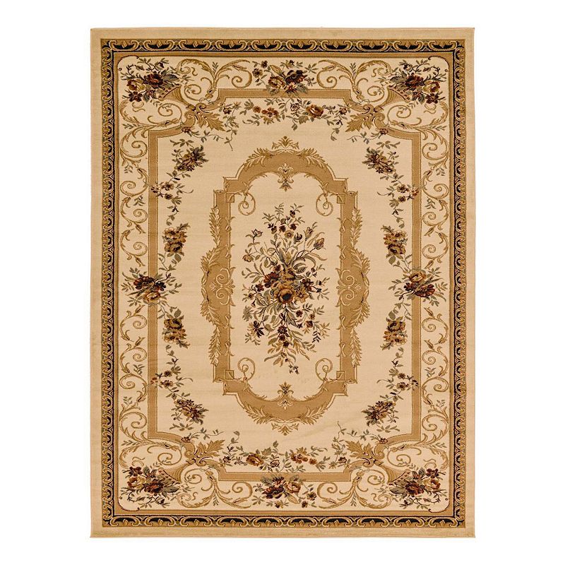 Unique Loom Henry Versailles Rug, White, 10Ft Sq