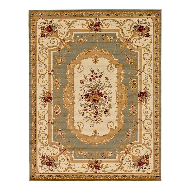 Unique Loom Henry Versailles Rug, Green, 10Ft Sq