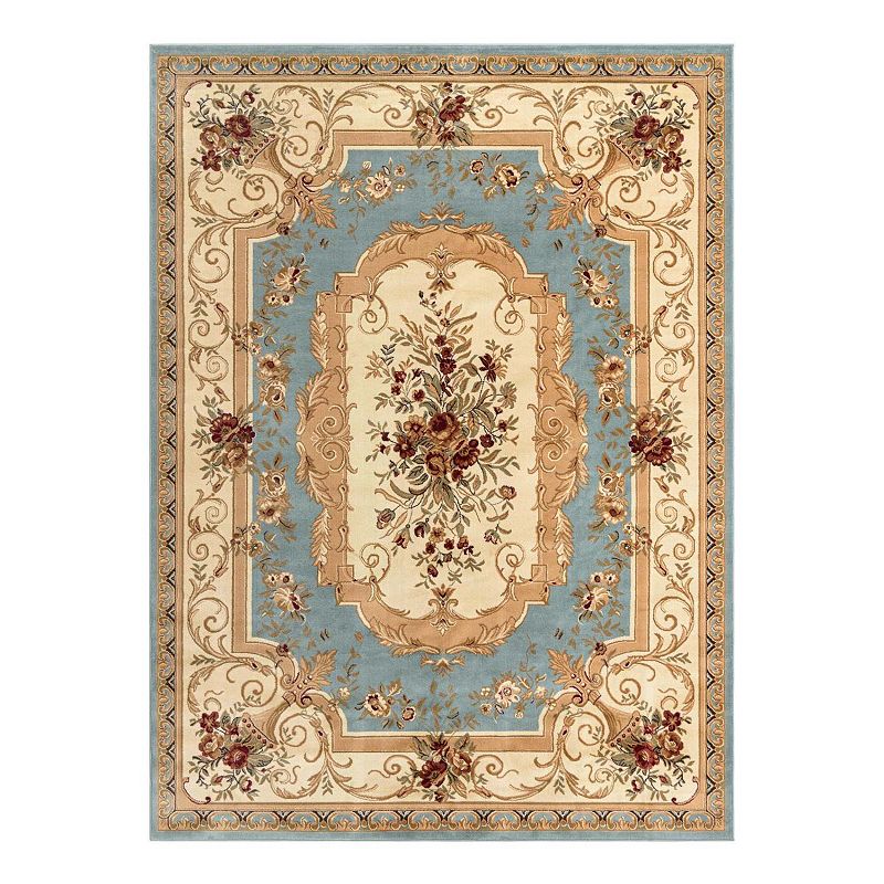 Unique Loom Henry Versailles Rug, Blue, 10Ft Sq
