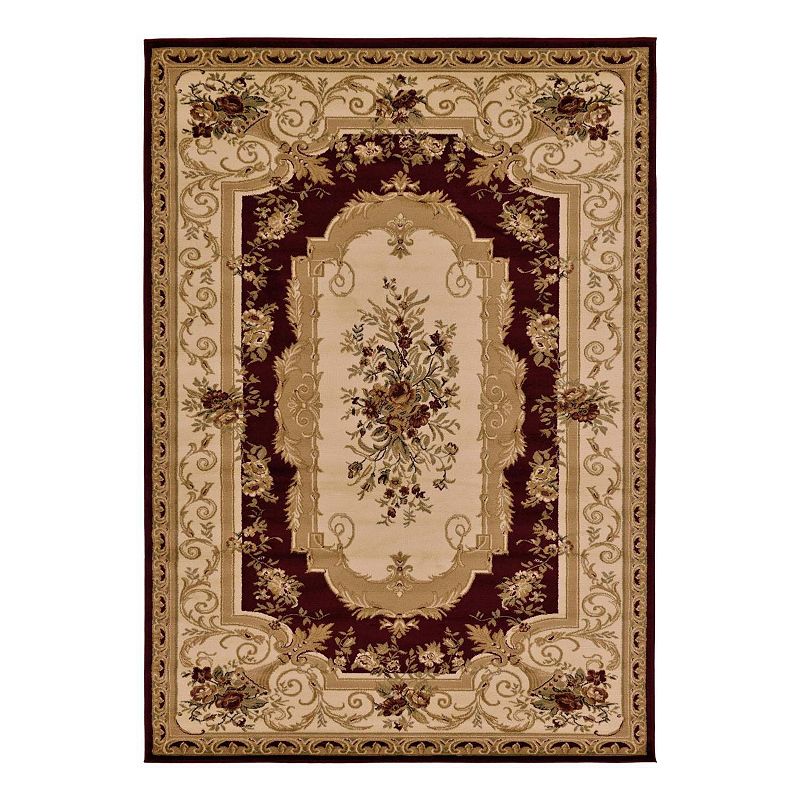 Unique Loom Henry Versailles Rug, Red, 10Ft Sq