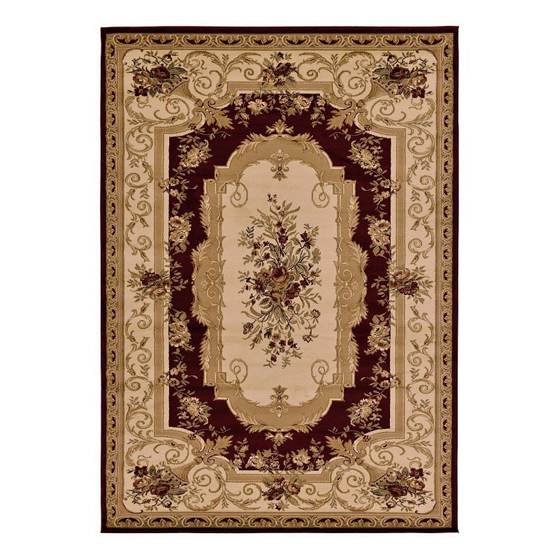 Unique Loom Henry Versailles Rug, Red, 10Ft Sq