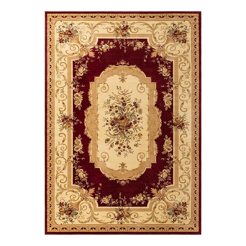 Unique Loom Henry Versailles Rug, Red, 10Ft Sq