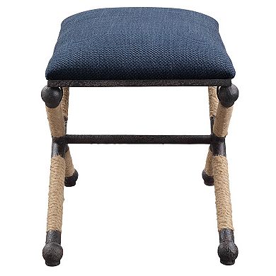 Uttermost Firth Small Navy Fabric Bench