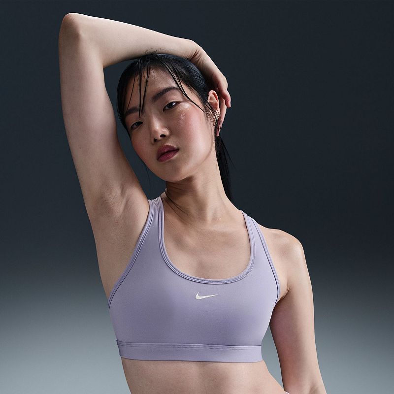 Women's Nike Swoosh Light Support Sports Bra, Size: XL, Purple Ice
