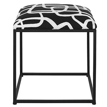 Uttermost Twists & Turns Fabric Accent Stool