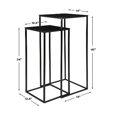 Uttermost Coreene Nesting Pedestal Table 2-Piece Set