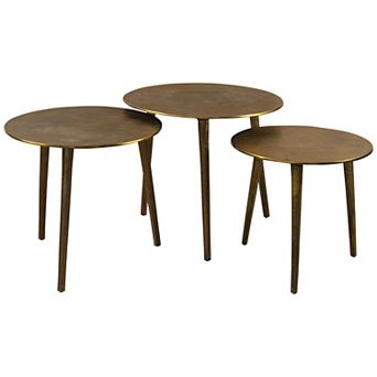 Uttermost Kasai Gold Coffee Table 3 pc Set