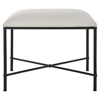 Uttermost Avenham Small Black Framed Bench