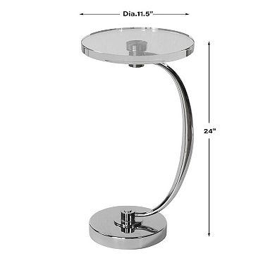 Uttermost Waveney Nickel Drink Table