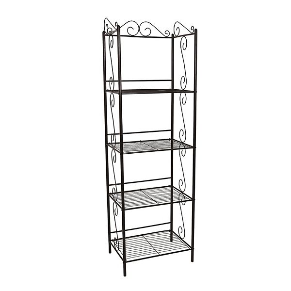 Monarch Scroll 4-Shelf Etagere Bookcase