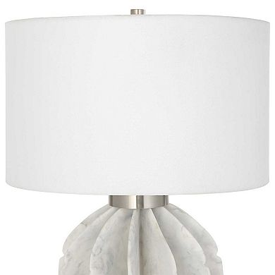 Uttermost Repetition White Marble Table Lamp