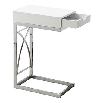 Monarch C-Shape 1-Drawer Accent End Table