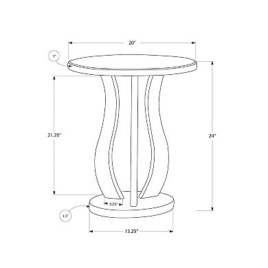Monarch Transitional Wavy End Table