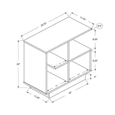 Monarch 4-Shelf Asymmetrical End Table