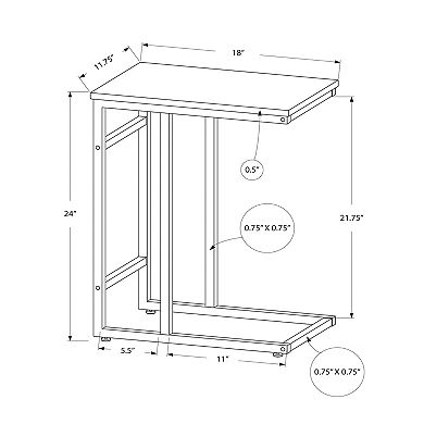 Monarch C-Shape Contemporary End Table