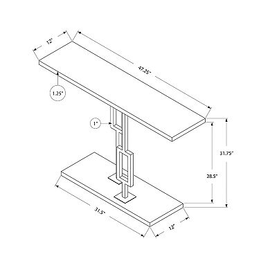 Monarch Geometric Accent Console Table