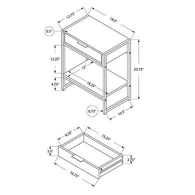 Monarch 1-Drawer Accent End Table