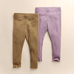 Leveret Girls Legging Neutral Solid Color