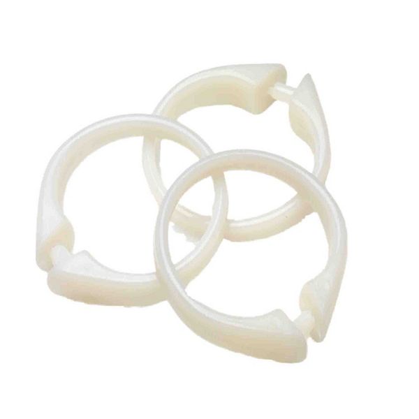 Carnation Home Snap Plastic Shower Curtain Hooks in Frosty Clear for a