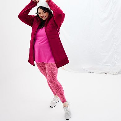 Plus Size Tek Gear Long Mixed Media Jacket