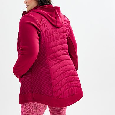 Plus Size Tek Gear Long Mixed Media Jacket
