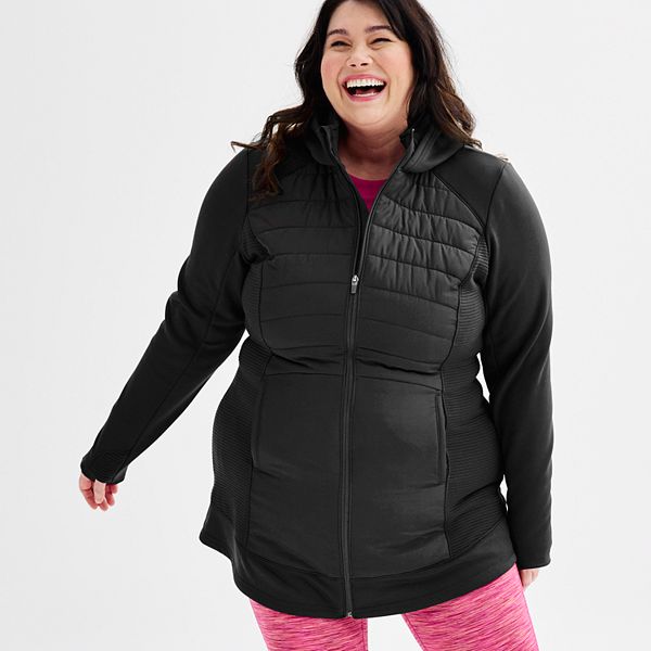 Plus Size Tek Gear® Long Mixed Media Jacket