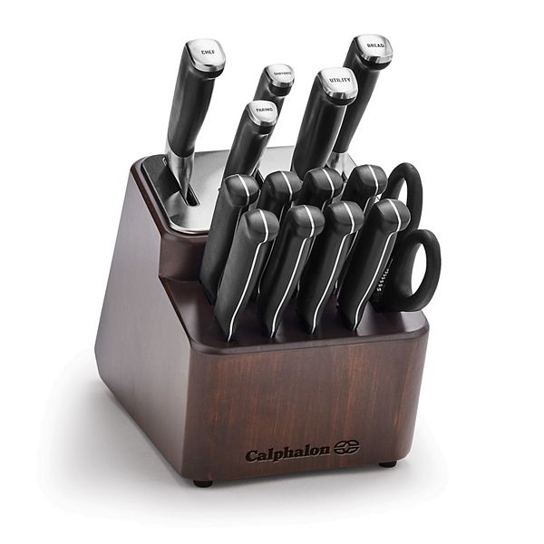 Calphalon Premier SharpIN 15pc Carbon Steel Knife Set with Sharpening Knife Block