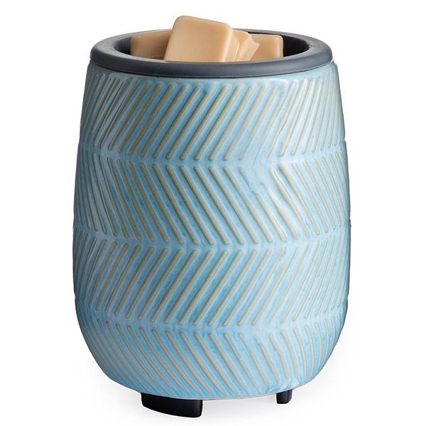 Candle Warmers Etc. Blue Herringbone Wax Warmer
