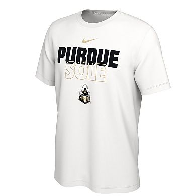 Nike White Purdue Boilermakers 2023 On Court Bench T-Shirt