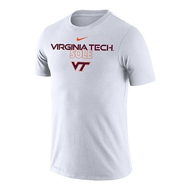 Nike  White Virginia Tech Hokies On Court Bench T-Shirt