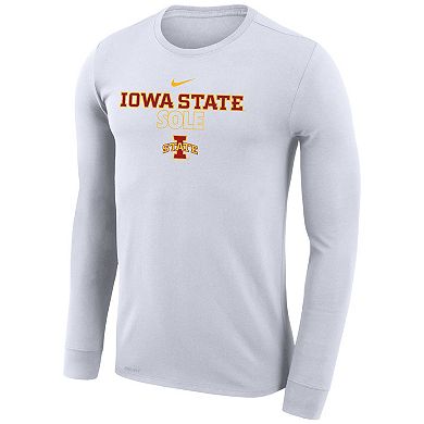 Nike  White Iowa State Cyclones On Court Bench Long Sleeve T-Shirt