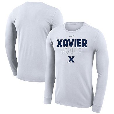 Nike  White Xavier Musketeers 2023 On Court Bench Long Sleeve T-Shirt