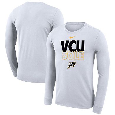 Nike  White VCU Rams On Court Bench Long Sleeve T-Shirt