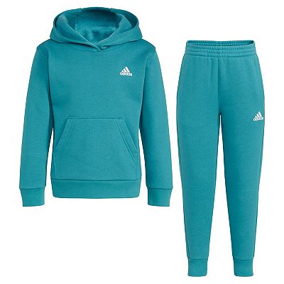 Kids Neutral adidas Minimalist Logo Fleece Hoodie Jogger Pants Set