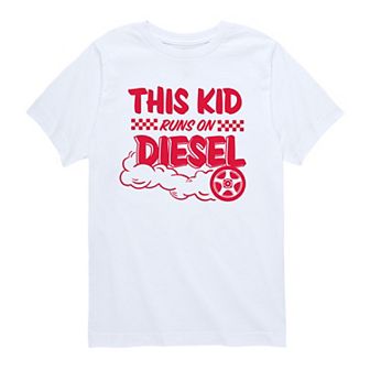Boys 8-20 Kid Runs On Diesel Tee