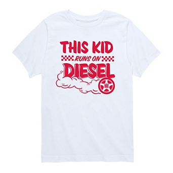 Boys 8-20 Kid Runs On Diesel Tee