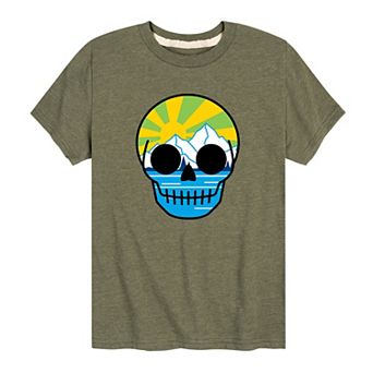 Boys 8-20 Nature Fill Skull Tee